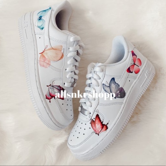Nike womens air force 1 low custom butterf… - Picture 3 of 3